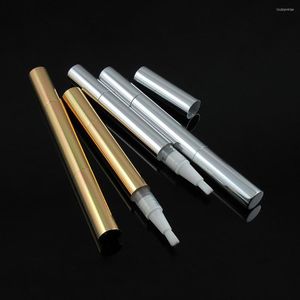 Aufbewahrungsflaschen Silber/Gold 3 ml Aluminiumrohr Kosmetikverpackung für Stift Mini Nial Ätherisches Öl mit Pinsel