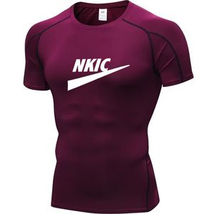 Erkekler Sıkıştırma Tişört Fitness Sıkı Spor Tshirt Eğitim Jogging Sesli Spor Sporları Spor Giyim Hızlı Kuru Marka Logo Baskı