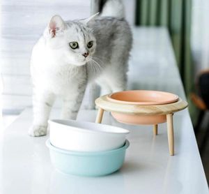 Nons à glisser en céramique Dry Pet Bol Colongez les friandises pour chiens pour chiens plus à l'aise pour manger et chiot bols de chats durables FEUS5189267