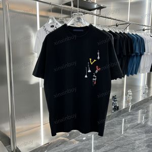 Xinxinbuy Men Designer Tee T Shirt 23ss Paris nożyc etykieta litera Druku