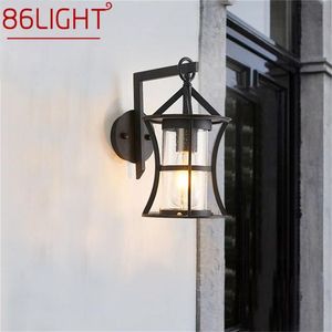Lampy ścienne na zewnątrz 86 Light Classical Lampa LED Lekkie Wodoodporne kinkiety IP65 do dekoracji willi werandy domowej