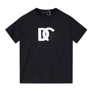 Camiseta masculina de grife masculino de letra cl￡ssica preta e branca Marca de algod￣o puro de algod￣o respir￡vel Antiwrinkle moda de rua casual masculino e feminino MESMO MODELO 3XL#98