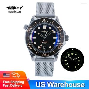 Нарученные часы Sea Ghost Watch Men Men Titanium Case Nttd Diver Watchs 200 м водонепроницаемыми NH35A Автоматический механический сапфир Luminouswristwatches w
