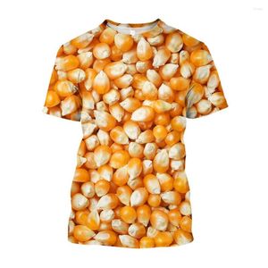 Męskie koszulki Jumeast 3D Kernels drukowane mężczyźni T-shirty estetyczne luźne gładkie grunge y2k alternatywne młodzież iskier