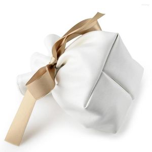 Jewelry Pouches Elegant Bracelet Storage Bag Decorated With Satin Ribbon And Cotton Pillow Gift Package Fashion Organizer