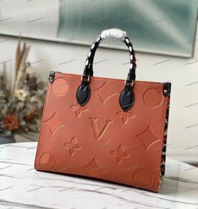 FASHION Crafty ONTHEGO PM WOMEN luxurys designers bags Embossing Monograms genuine leather lady Handbags messenger