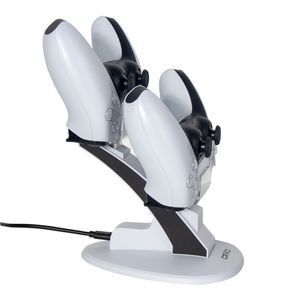 LED Controller Charger Cradle Stand Elements Lightweight Gamepad Dock for PS5 Joystick Dual USB Charging Station Black White Can Choose Dropshipping