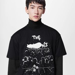 France Paris wydrukowane listy T-shirty luksusowy koncert mody męski bawełna koszulka letnia wiosna High Street Tshirt