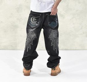 MEN039S Jeans Moda Bulbalı Stil Men39s Hiphop Dansçıları Gevşek Büyük Cep Boys Skateboard Rap Punk Sıkıntılı Artı Boyut 30445990442