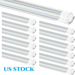 R17D/HO 8ft LED-rörlampor Shop Light T8- (12 PACK) Rotera V-form, 5000K dagsljus 72W, 7200lm, 110W motsvarande F96T12, klar täckning, T8/T10/T12-ersättning, ballast bypass oss