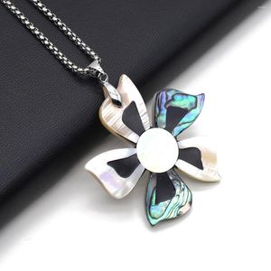 Anhänger Halsketten Natürliche Muschel Halskette Sonnenblume Abalone Charms Für Frauen Männer Schmuck Trendiges Geschenk