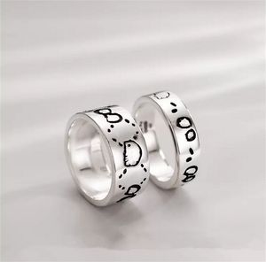 2023 Luxurys Designers Band Rings Fashion Men Women Titanium Steel Engraved Letter Pattern Lovers Jewelry Narrow Ring Size 5-11 Z
