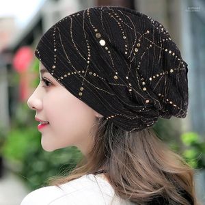 Beanies Kadın Beanie Hat Chemo Şapkalar Pamuk Diy All-Matched Türbano Sıradan Ins Tip 2023 EST1 SCOT22