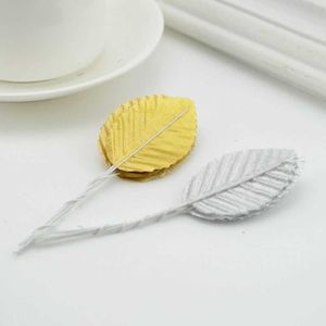 Ghirlande di fiori decorativi 30 pezzi Mini nylon foglie di seta a forma di foglia fiore artificiale per la decorazione di nozze ghirlanda fai da te regalo scrapbooking mestiere fiore finto