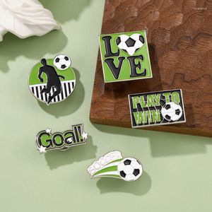 Brooches Football Fan Commemorative Badge Brooch Clothing Backpack Accessories Cute Alloy Enamel Pins Jewelry Gift Wholesale