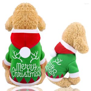 Dog Apparel Christmas Cat Hoodie Coat Santa Claus Antlers Winter Pet Clothes For Small Dogs Yorkshire Shih Tzu Clothing Manteau Chien U3