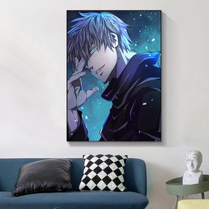 Jujutsu Kaisen-Poster, Gojo Satoru, Leinwandgemälde, klassischer japanischer Anime, Kinderzimmer-Dekoration, moderne Wandkunst, Dekor, Wandgemälde, Anime-Poster, Schlafzimmer, Heimdekoration