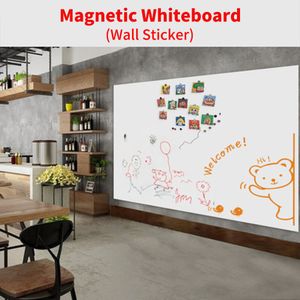 Whiteboards Magnetic Whiteboard Wall Sticker Soft Waterproof Board Protector Erasable Memo Message for Office Home Kids Använd 230217