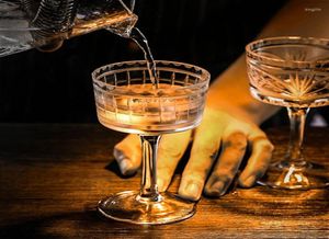 Wijnglazen 135 ml Noordse hand gesneden kristallen glazen cocktail transparante luxe martini cups brede mond goblet bargerei9984377