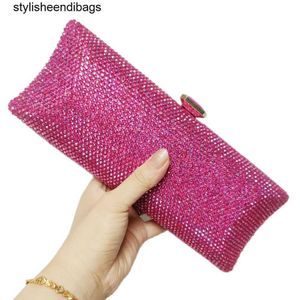 Totes DGPEAFOWL 13 FARBE Blau Damen Kristall Clutch Abendtaschen Hochzeit Braut Strass Box Handtaschen Party Abendessen Diamant Geldbörse stylisheendibags