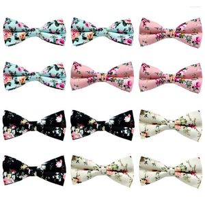 Bow Ties 3 Paketler Erkekler Pamuk Çiçek Öne Bağlı Düğün Smokin Bowtie Neckwear Rstie0345a