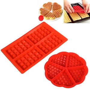 Baking Moulds 2 Pcs Waffle Molds Square Griddle Mold Silcone Bakeware Silicone Muffin Pans
