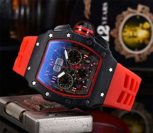 Men's Fashion Watch All Dial Godziny pracy kwarc ze stali nierdzewnej sportowy gumowy zespół sportowy zegar sportowy zegar prezentowy Montel AAA Grade