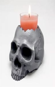 Forma silikonowa 3D czaszka świecznika DIY betonowy model gipsowy Model Making Mode Form Halloween Decoration Tools T2007037690655