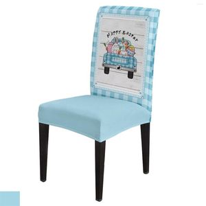 Chair Covers Easter Egg Truck Texture Wood Grain Cover Dining Spandex Stretch Seat Home Office Decor Desk Case Set