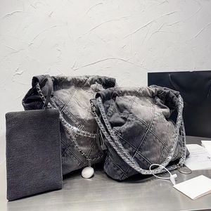 Shoppingväskor designer väska denim väska tote ryggsäck resedesigner kvinna sling kropp dyraste handväska med silverkedja gabrielle quiltad luxu