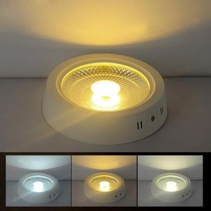 ダウンライト10PCS LEDダウンライトコブスポット10W 15W 25W 30W 3カラー変更可能な表面マウント天井ランプ3000K 4000K 6000K屋内ライトダウンリ