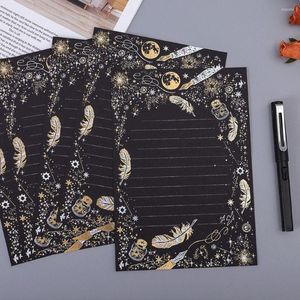 Gift Wrap Business Vintage Stationary Greeting Card Wedding Invitation Bronzing Feather Envelopes Blessing Letter Paper