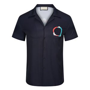 Camisas masculinas de grife de verão manga curta camisas casuais moda polos soltos estilo praia camisetas respiráveis camisetas roupas tamanho M-3XL