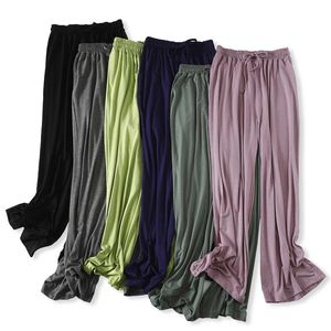 Frauen Hosen Capris Farben Sommer Herbst Breite Bein Für Frauen Casual Elastische Mode Lose Lange Alle Passenden Hosen FemmeWomen's