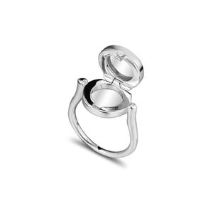 Pierścienie klastra Pierścień CKK Pływający medalion dla kobiet Anel Masculino Silver 925 Biżuteria Mężczyźni Anillos Sterling Wedding