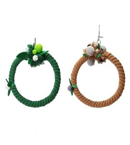 Andra fågelförsörjningar Bird Swing Perch Toys Parrot Hanging Stand Cotton Rep Ring Chew Toy For Cage For Small Cockatiels Parakeets L1521307