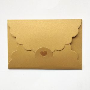 Embrulhe o estilo criativo estilo ocidental de estilo dourado pérola kraft envelopes convites de casamento conjuntos de envelopes de convite de negócios