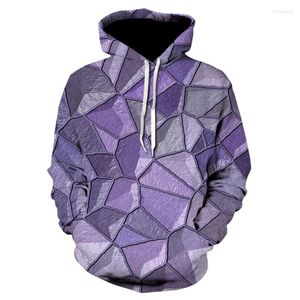 Men's Hoodies Product Purple Geometry Square Hoodie Streetwear Men Women Hooded Sweatshirt 3D Printed Hip Hop Long Sleeve