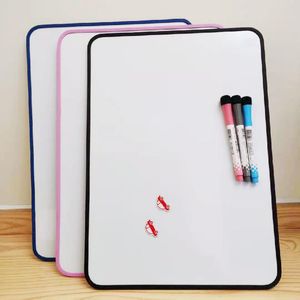 Whiteboards Double-sided Magnetic Soft Edge Small Office Notes Message Desktop Teaching Children's Drawing Board 230217