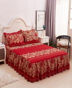 Sheets Sets Soft Bed Sheet Wedding Bedspread Full Queen King Size With Mattress Cover Bedsheets Drop7361954