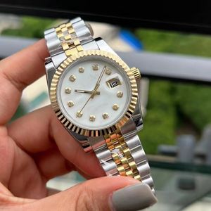 Relógios masculinos femininos femininos à prova d'água 41 mm pulseira de relógios de aço inoxidável