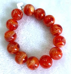 Strandcertifikat 17,5 mm Natural Mexico Sky Blue Red Amber Beads Armband 7.5 