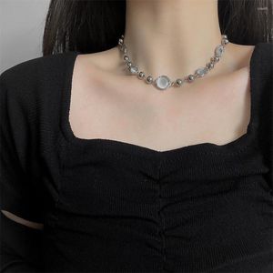 Kedjor Opal Chain White Moonlight Necklace Luxury Temperament Accessories Hollben för kvinnor smycken gåva