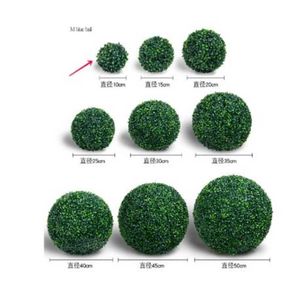 Dekoratif çiçek çelenkler yeşil çim topu yapay bitki milan çim topu plastik gişe top okaliptüs topu düğün parti açık dekorasyon bonsai