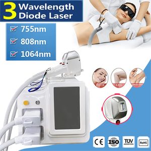 ICE Laser 808nm 1064nm 755nm Macchina per la depilazione del laser a diodi Indolore 808 Lazer I capelli permanenti rimuovono il dispositivo CE Approvato dalla FDA