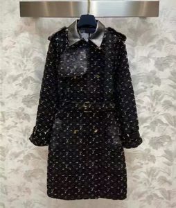 Trench da donna Autunno Trench da donna Designer Luxury Donna Giacca a vento Body Letter Print Jacket Cappotto con cintura allentata Trench lunghi casual femminili A3888