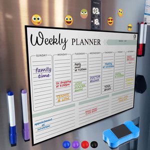 Whiteboards A3 Magnetic Mathety Weekly Planner Whiteboard Sircle Magnet Magnet Daily Daily Drawing Bulletin Bulletin White 230217