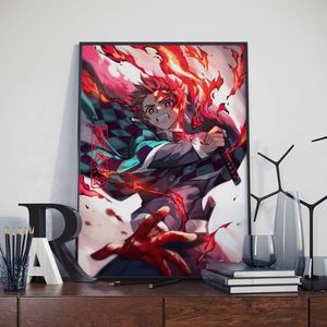 Klassische Anime-Wandkunst, Leinwandgemälde, japanischer Anime, BNHA, Deku, Manga, My Hero Academia, Poster, Dämonentöter, Drucke, Kinderzimmer, Wanddekoration, Cuadros