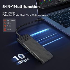 USB HUB SSD Adaptörü USB C-USB 3.0 Dock için MacBook Pro Air M1 M1 USB-C Tip C 3.1 Ayrıştırıcı USB C HUB