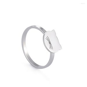 Wedding Rings Ladies Ring Stainless Steel Heart-Shaped Five-Pointed Star Blade Men Couple Fashion Simple Jewelry Gift